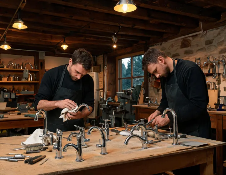 Historic Hansgrohe workshop craftsmanship in Schiltach